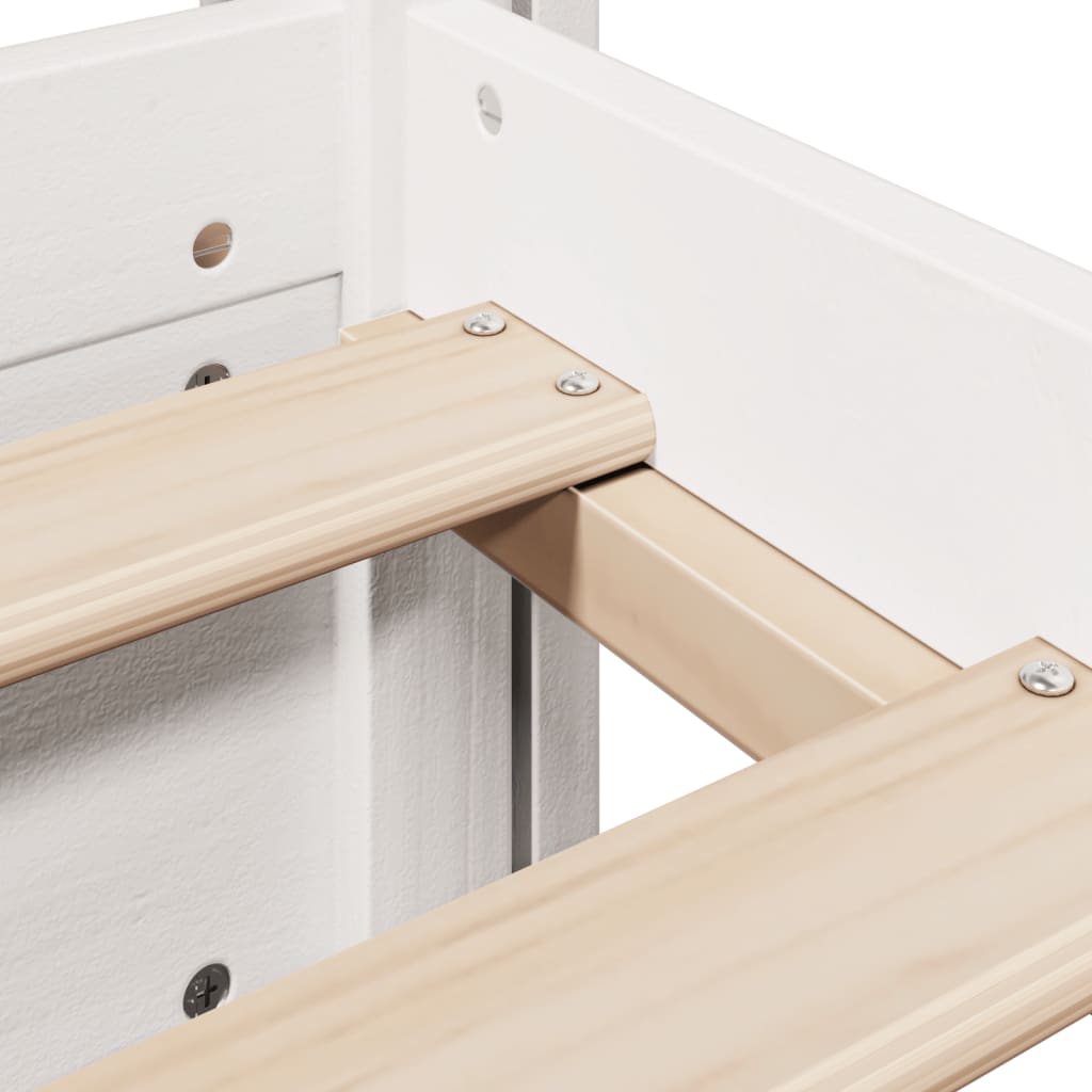 Bed Frame with Headboard without Mattress White 90x190 cm Single